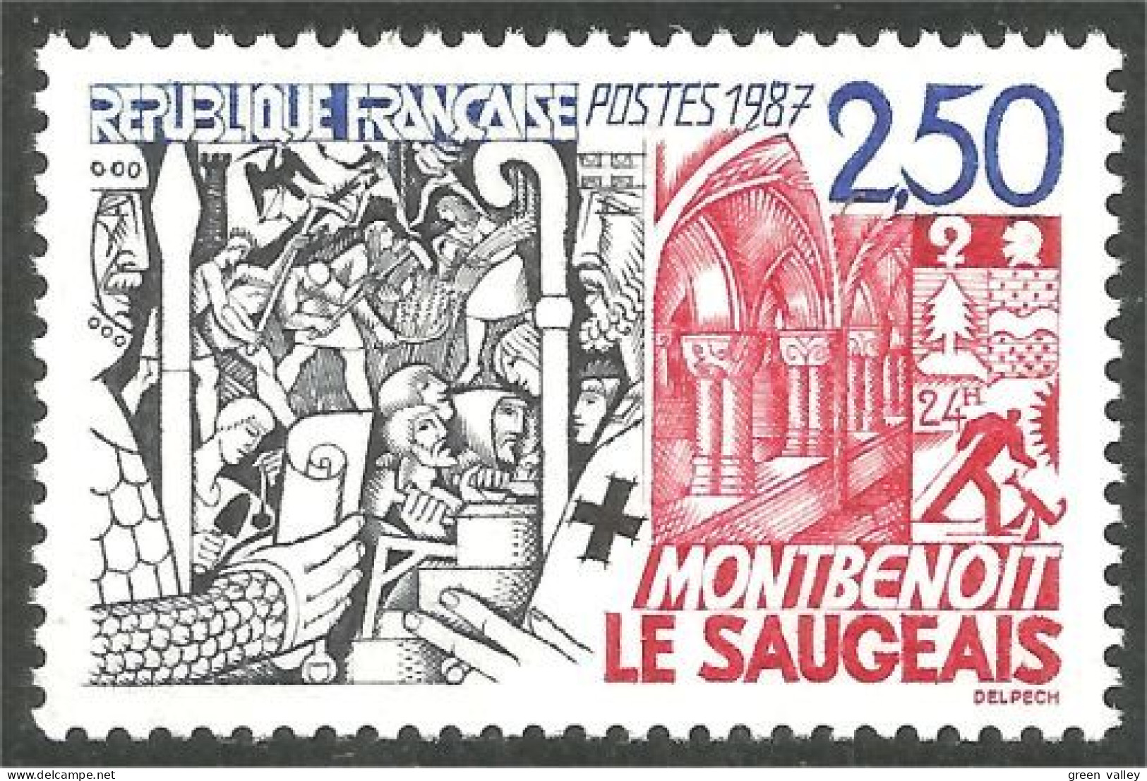 354 France Yv 2495 Montbenoit Saugeais Cloitre Closter MNH ** Neuf SC (2495-1c) - Abadías Y Monasterios