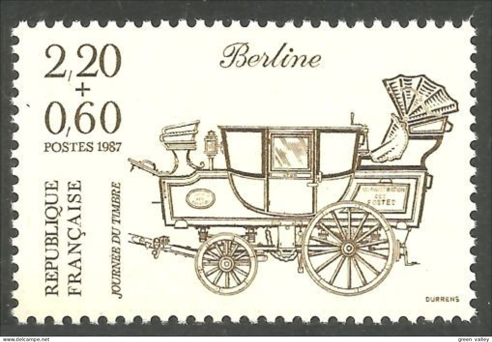 354 France Yv 2468 Journée Timbre Stamp Day Berline Diligence Coach MNH ** Neuf SC (2468-1b) - Kutschen
