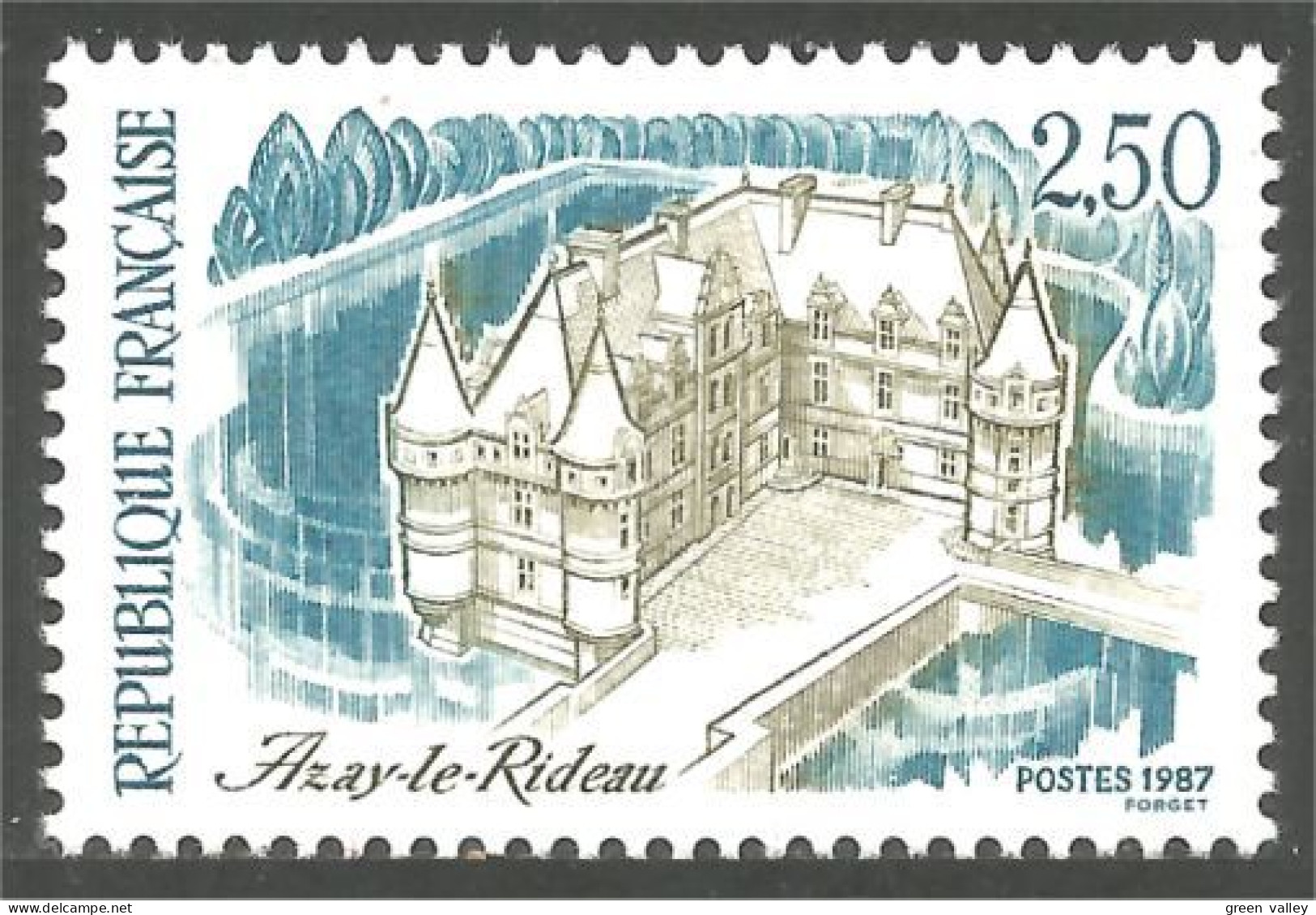 354 France Yv 2464 Chateau Azay Le Rideau Castle Castello MNH ** Neuf SC (2464-1b) - Châteaux