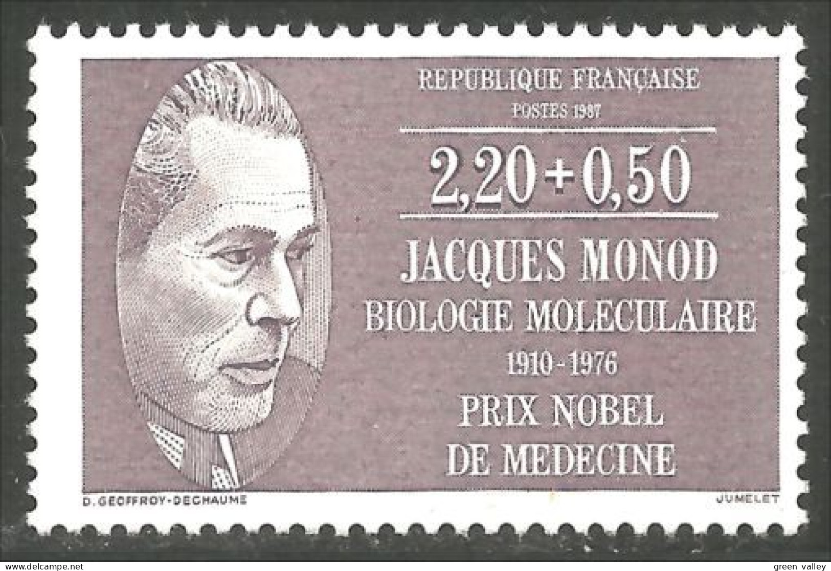 354 France Yv 2459 Jacques Monond Prix Nobel Medecine 1965 Prize MNH ** Neuf SC (2459-1) - Nobelpreisträger