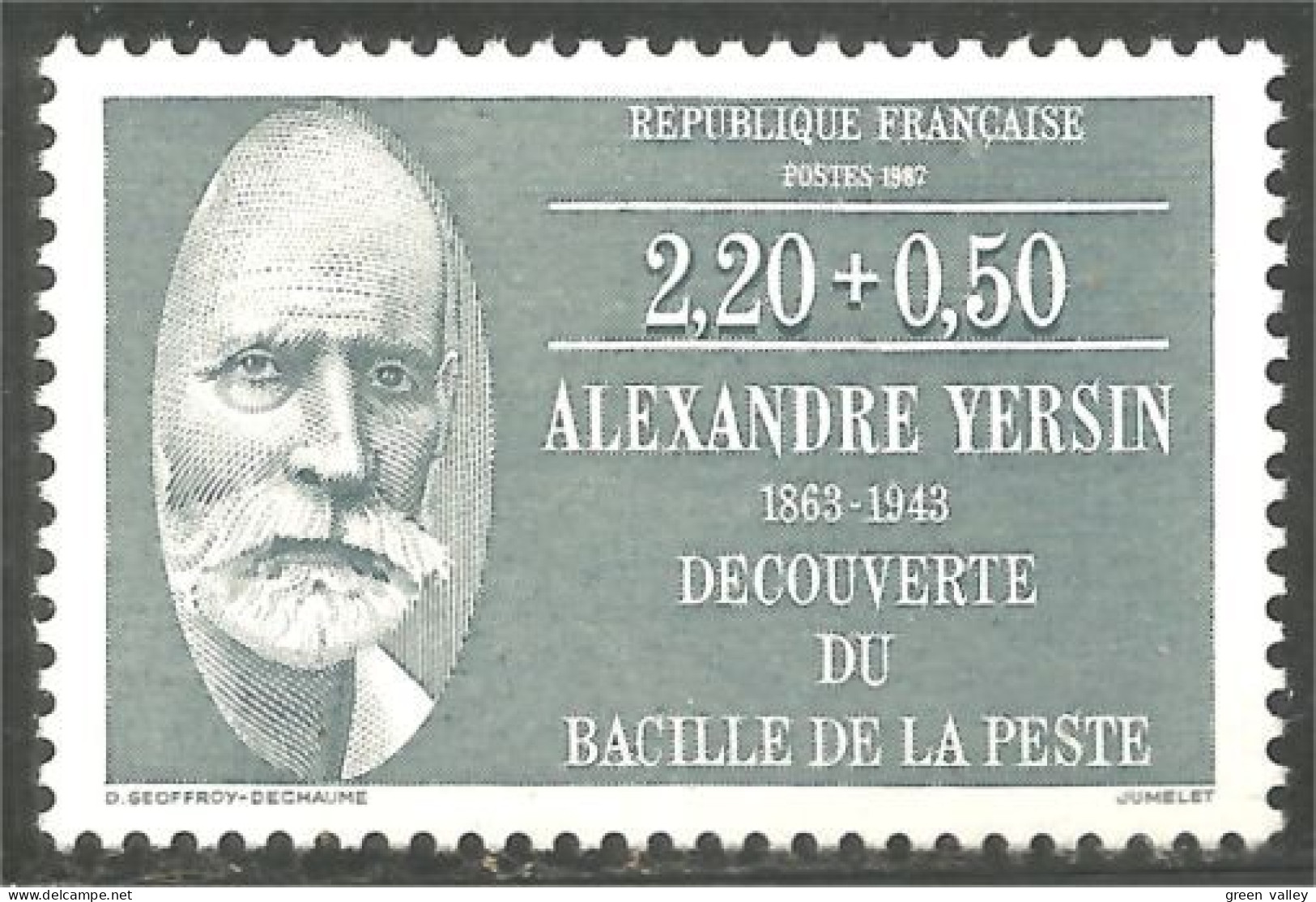 354 France Yv 2457 Alexandre Yersin Medecine Peste Plague MNH ** Neuf SC (2457-1) - Enfermedades