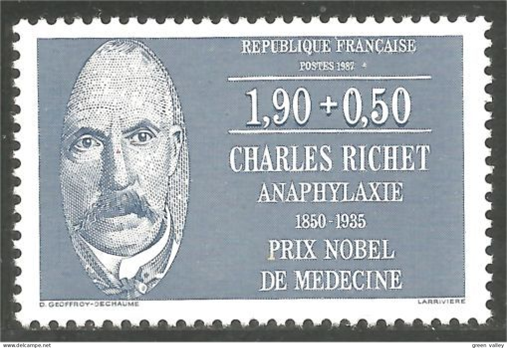 354 France Yv 2454 Charles Richet Prix Nobel Medecine 1913 Prize MNH ** Neuf SC (2454-1) - Nobel Prize Laureates