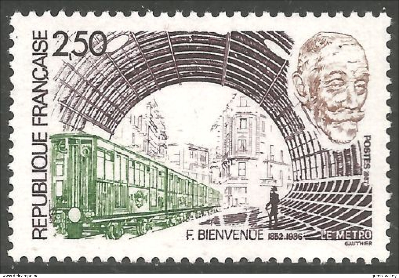 354 France Yv 2452 Fulgence Bienvenue Metro Tunnel MNH ** Neuf SC (2452-1d) - Altri (Terra)