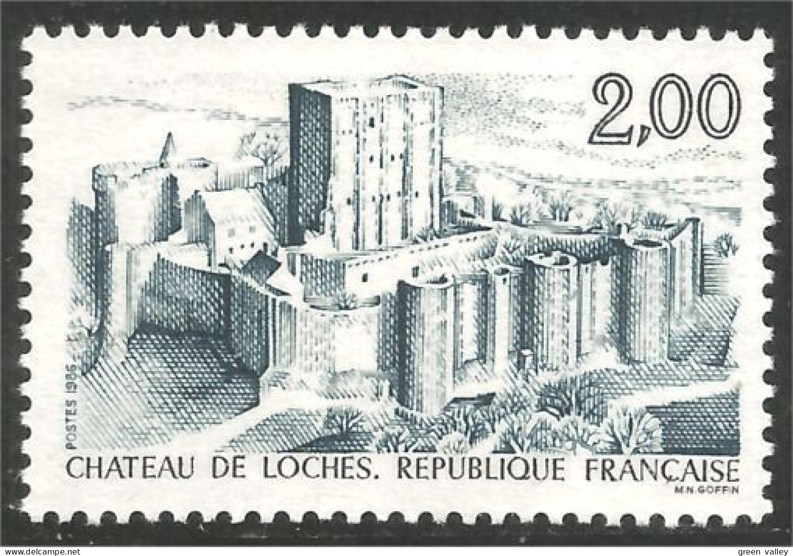 354 France Yv 2402 Chateau Loches Castle Schloss Castello MNH ** Neuf SC (2402-1b) - Châteaux