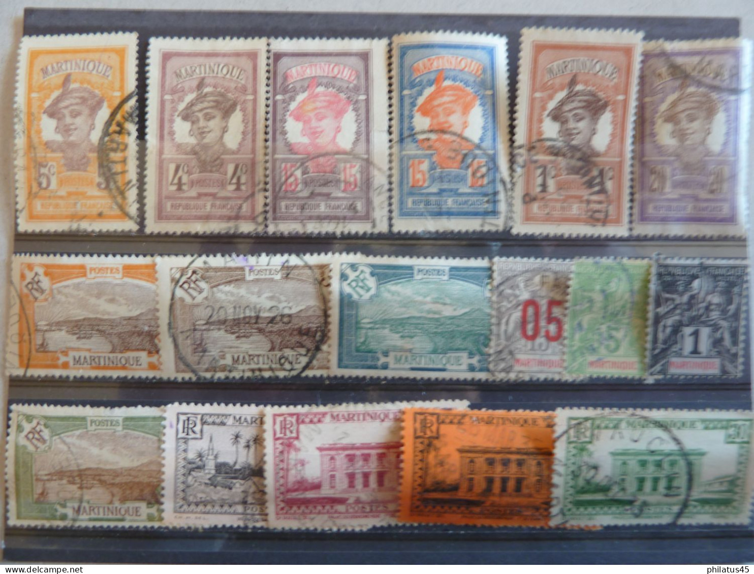 COLONIES FRANCAISES/ MARTINIQUE LOT DE TIMBRES OBLITERES  TB - Used Stamps