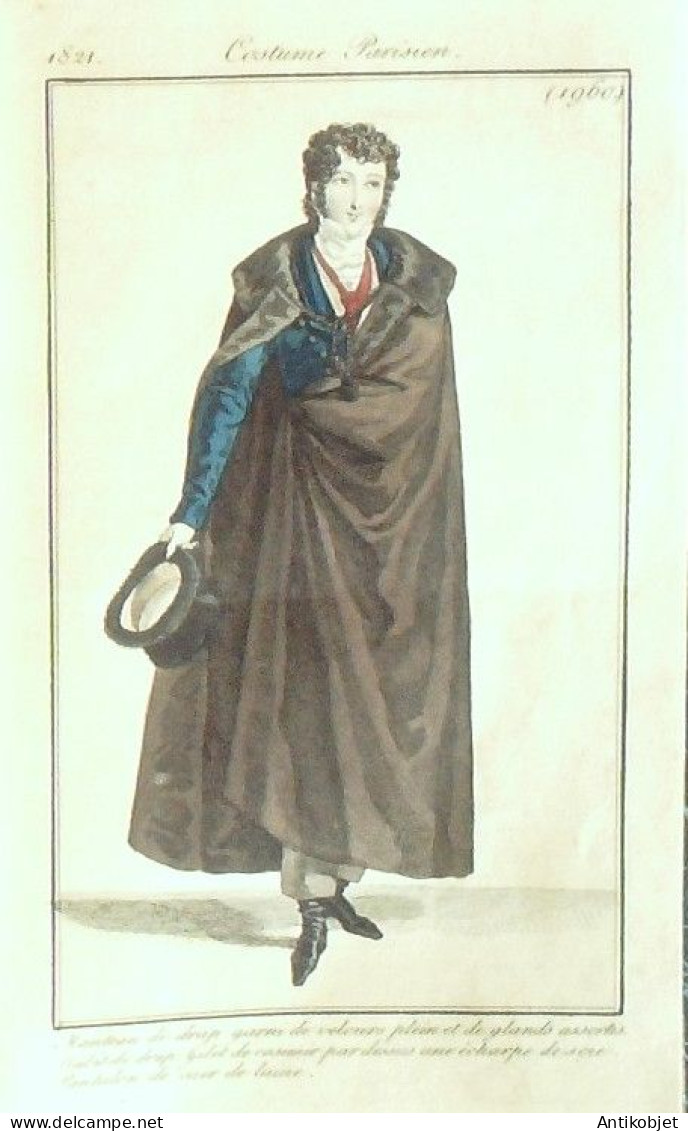 Journal Des Dames & Des Modes 1821 Costume Parisien Année Complète 84 Planches Aquarellées - Acqueforti