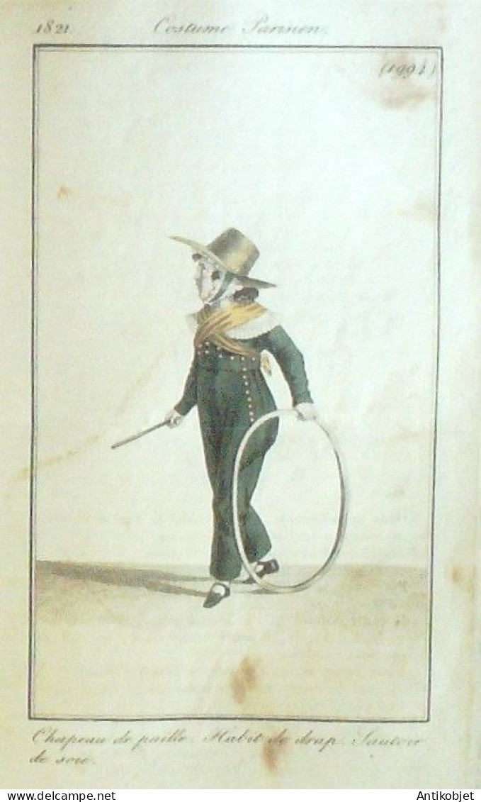 Journal des Dames & des Modes 1821 Costume Parisien Année complète 84 planches aquarellées