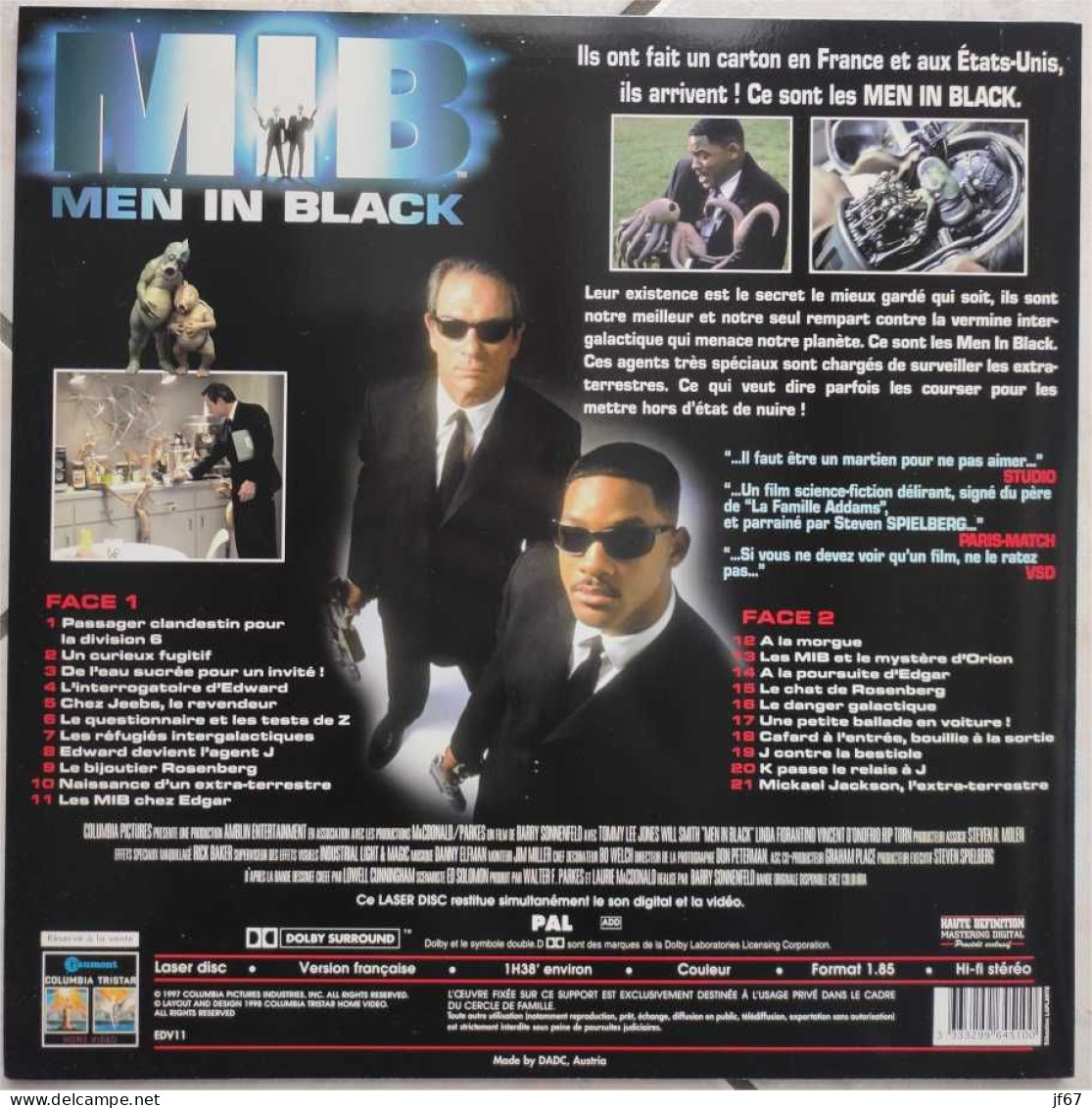 MIB Men In Black (Laserdisc / LD) - Autres Formats