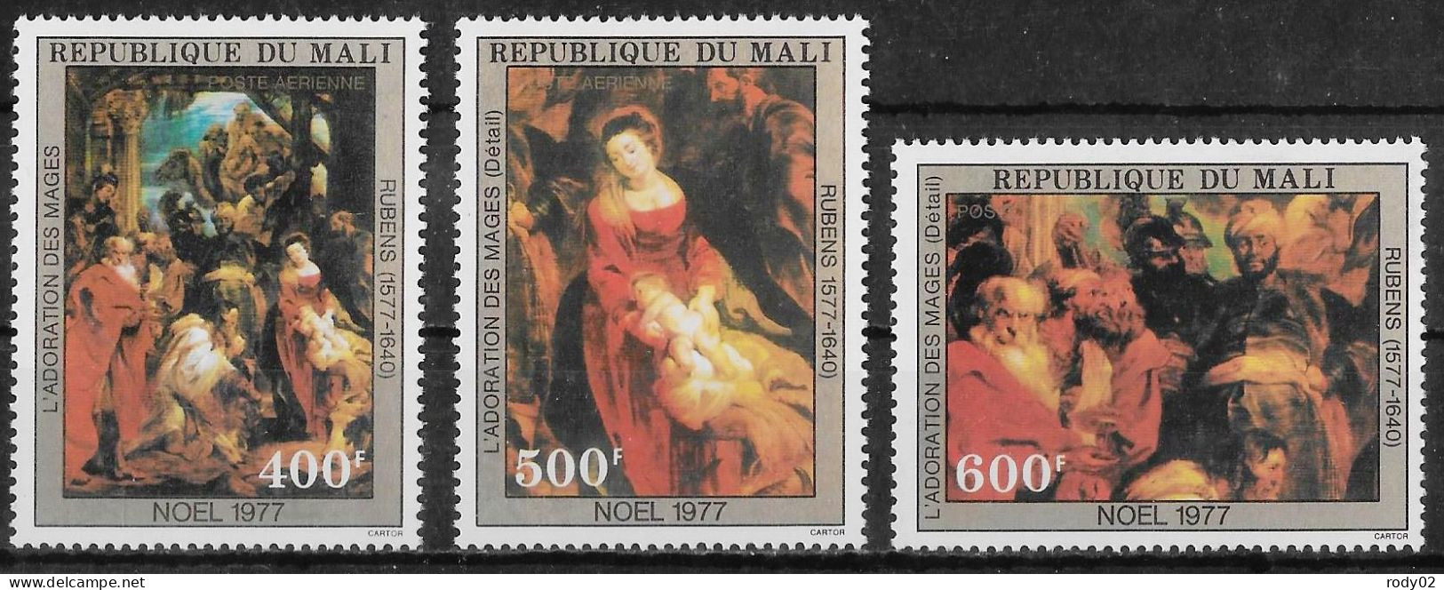 MALI - NOEL - TABLEAUX RELIGIEUX DE RUBENS - PA 312 A 314 - NEUF** MNH - Quadri