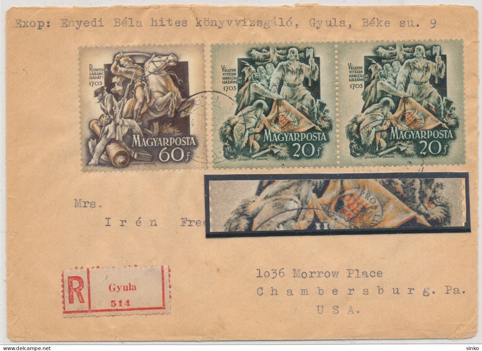 1953. Ferenc II. Rakoczi (II.) - Misprint - Abarten Und Kuriositäten