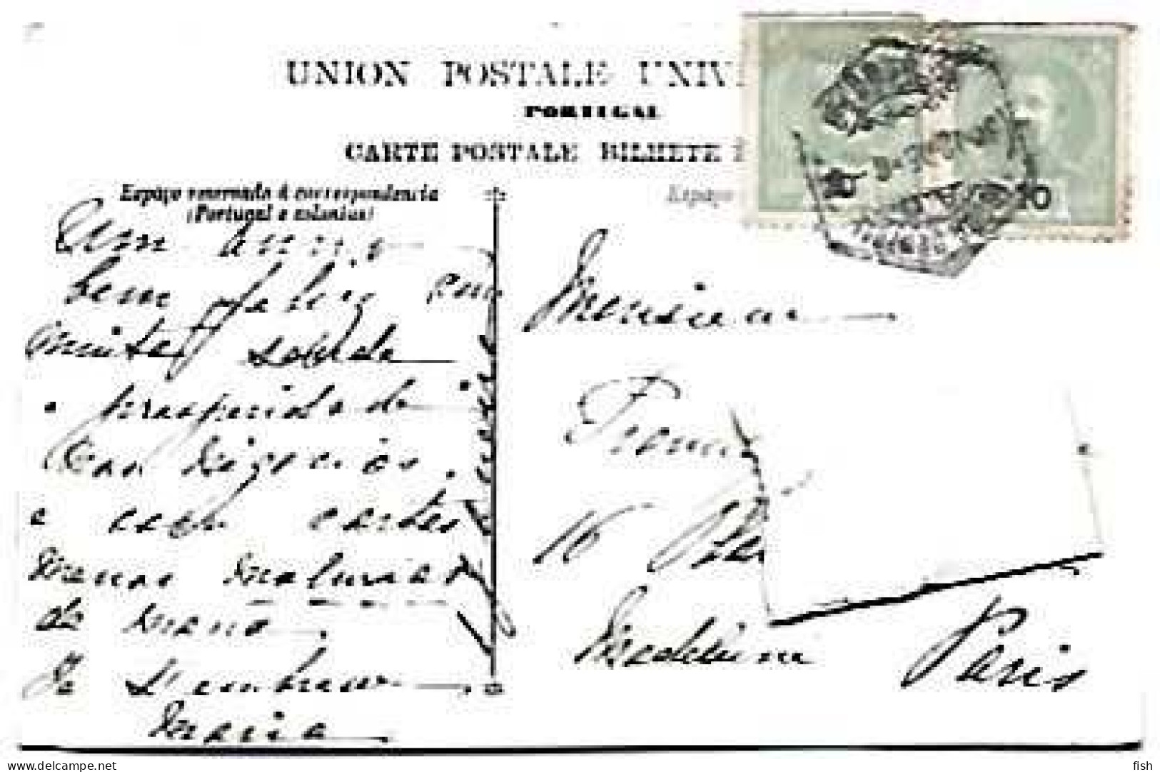 Portugal & Marcofilia, Lisboa, Convento Dos Jeronymos Em Belem, Paris 1906 (910) - Lettres & Documents