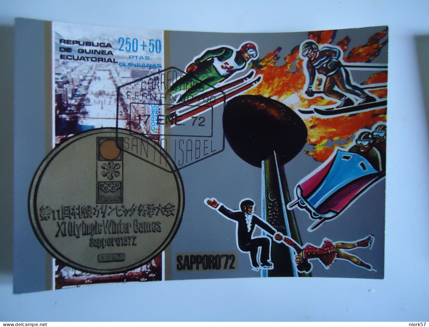 GUINEA ECUATORIAL  USED  SHEET OLYMPIC GAMES SAPPORO 72 - Winter 1972: Sapporo