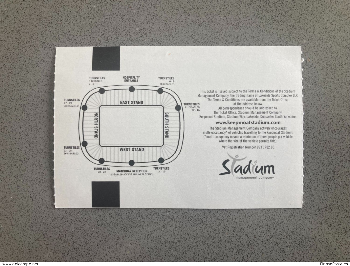 Doncaster Rovers V Yeovil Town 2006-07 Match Ticket - Match Tickets