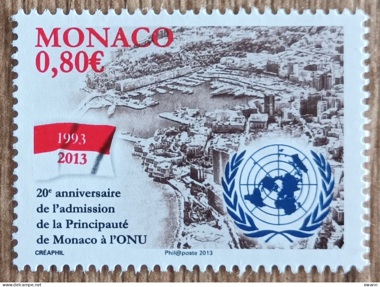 Monaco - YT N°2879 - Admission De Monaco à L'ONU - 2013 - Neuf - Unused Stamps