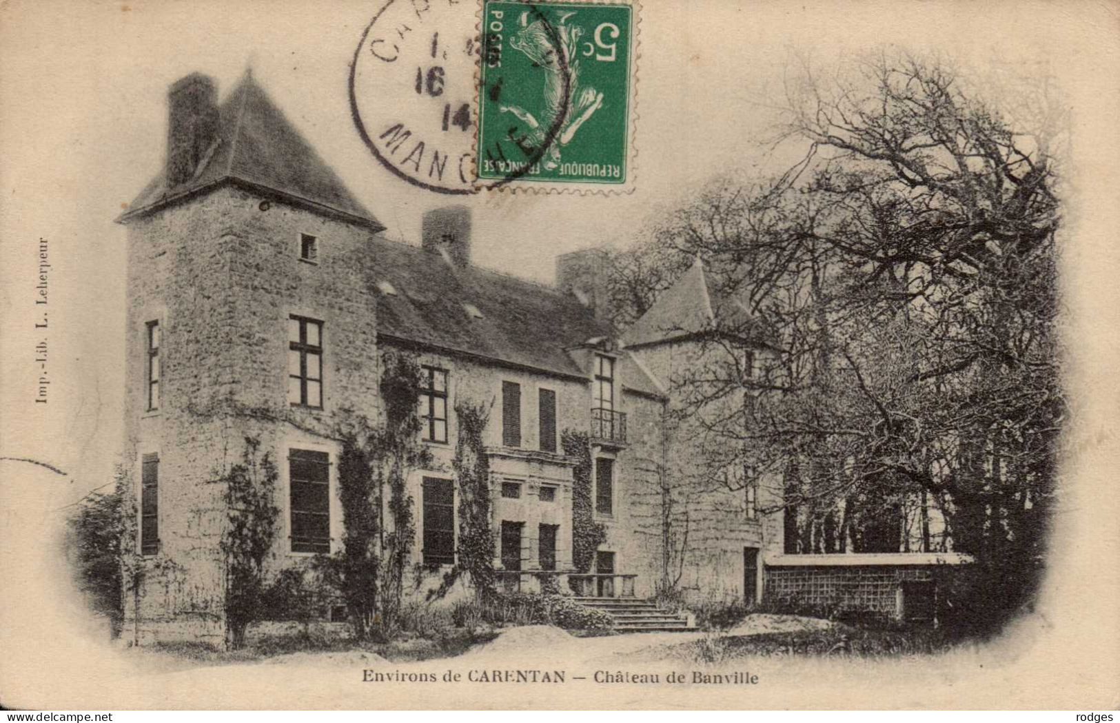 50 , Cpa Environs De CARENTAN , Chateau De BANVILLE   (13669) - Carentan