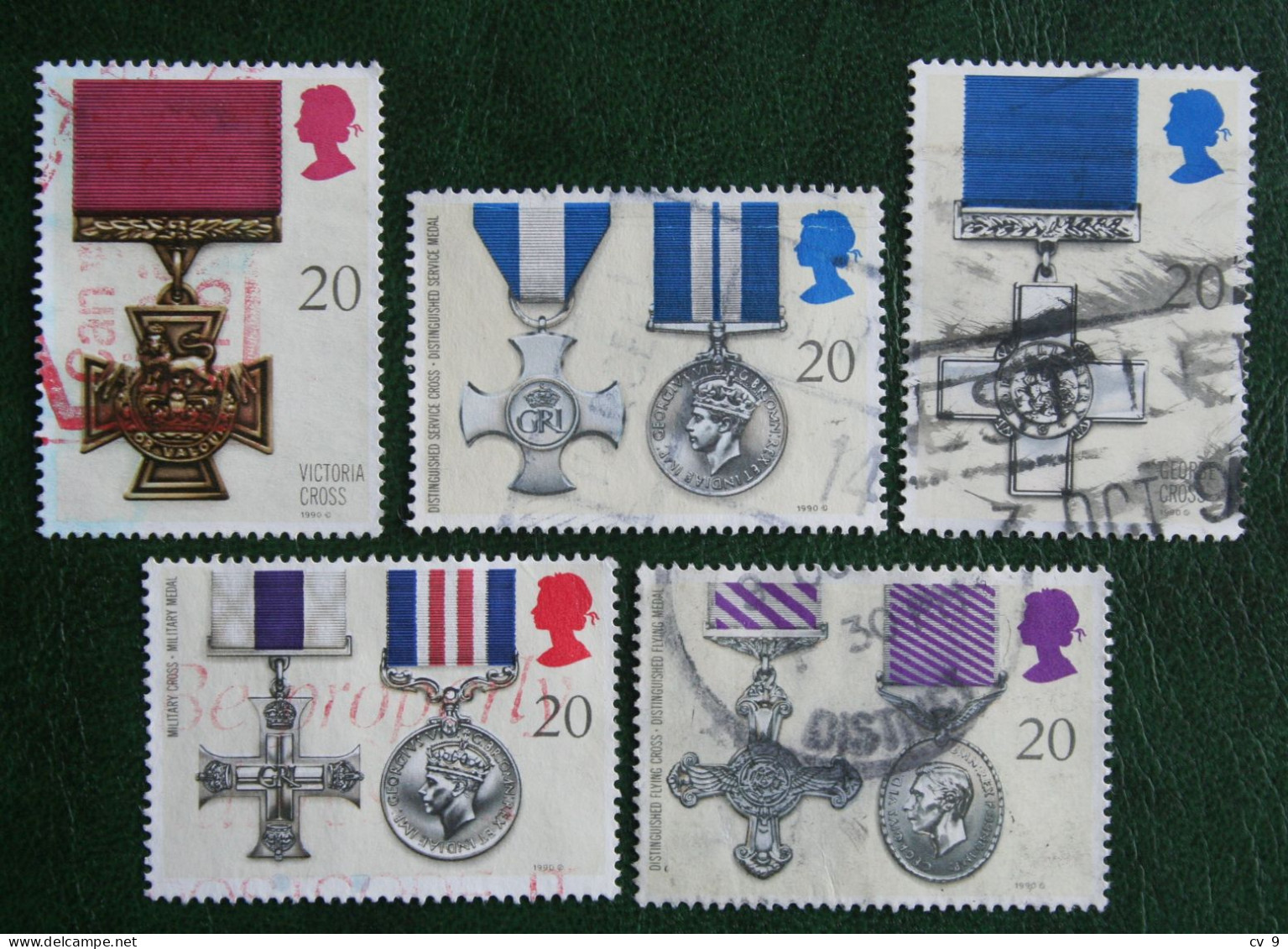 Awards Bravery Medals (Mi 1290-1294) 1990 Used Gebruikt Oblitere ENGLAND GRANDE-BRETAGNE GB GREAT BRITAIN - Used Stamps