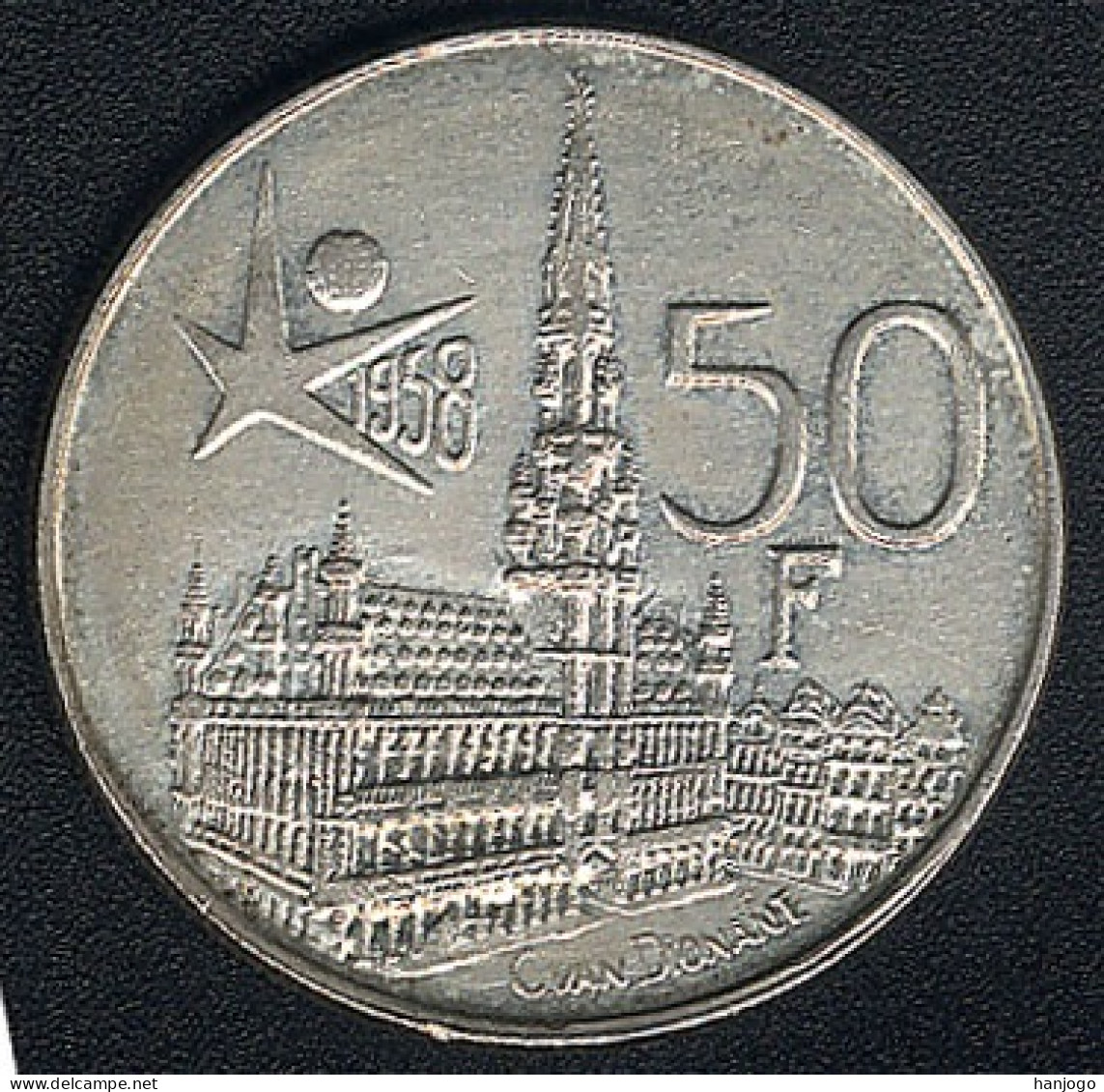 Belgien, 50 Francs 1958, Expo Brüssel, Flämisch, Silber, UNC - 50 Francs