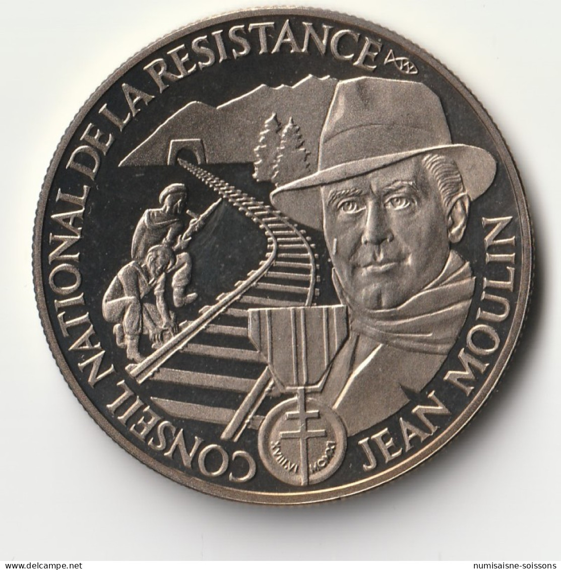 FRANCE - MÉDAILLE - SECONDE GUERRE MONDIALE - CONSEIL NATIONAL DE LA RESISTANCE - JEAN MOULIN - BE - Autres & Non Classés