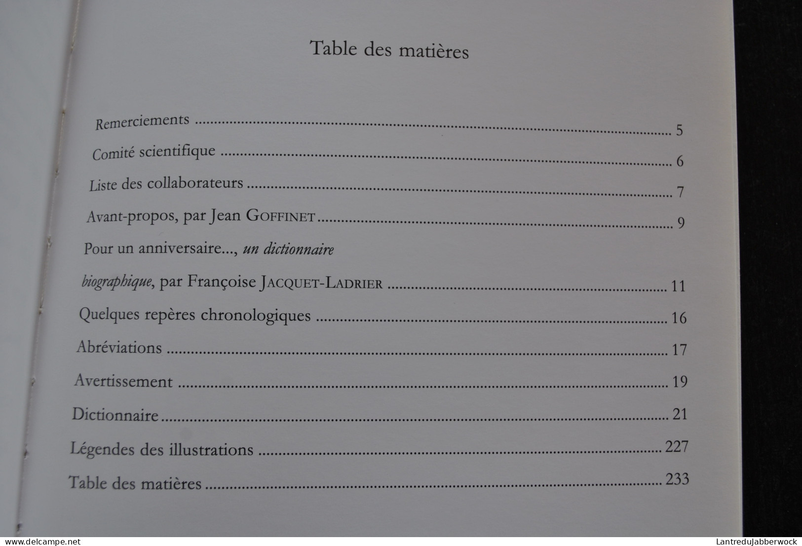 Dictionnaire Biographique Namurois Le Guetteur Wallon 1999 75è Anniversaire Françoise JACQUET LADRIER Régionalisme - België