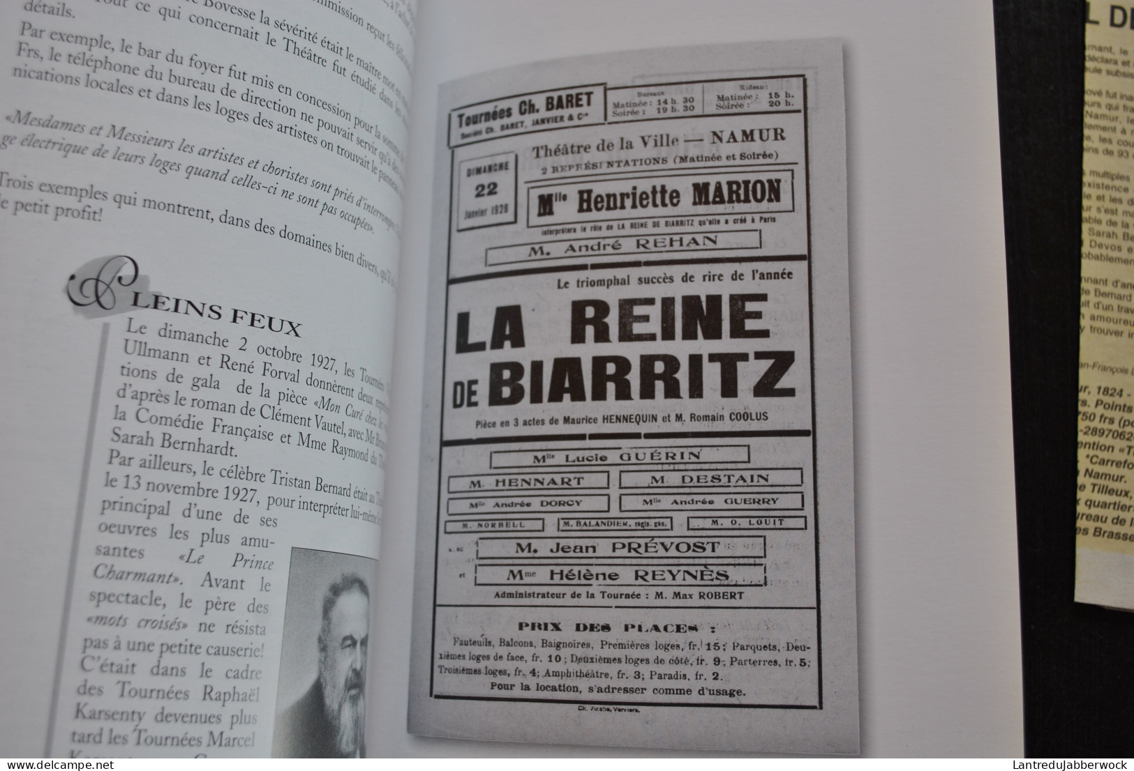 Bernard ANCIAUX Le Théâtre Royal De Namur 1824 1994 Histoire Belle Epoque Occupation Guerre Régionalisme  - België