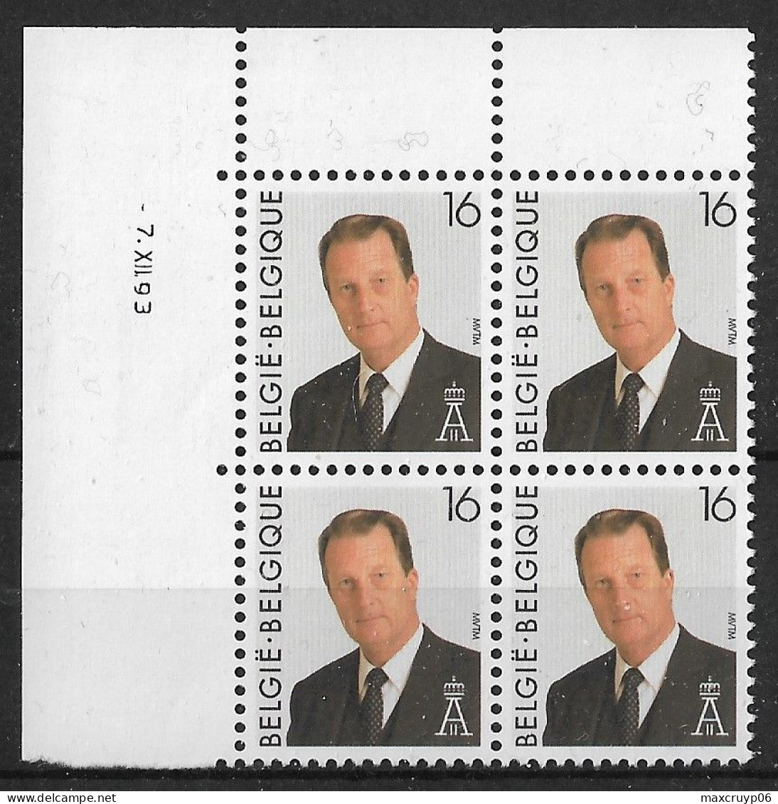 Bloc De 4 N° 2532** Avec CD Du 7.XII.93. - 1993-2013 Roi Albert II (MVTM)