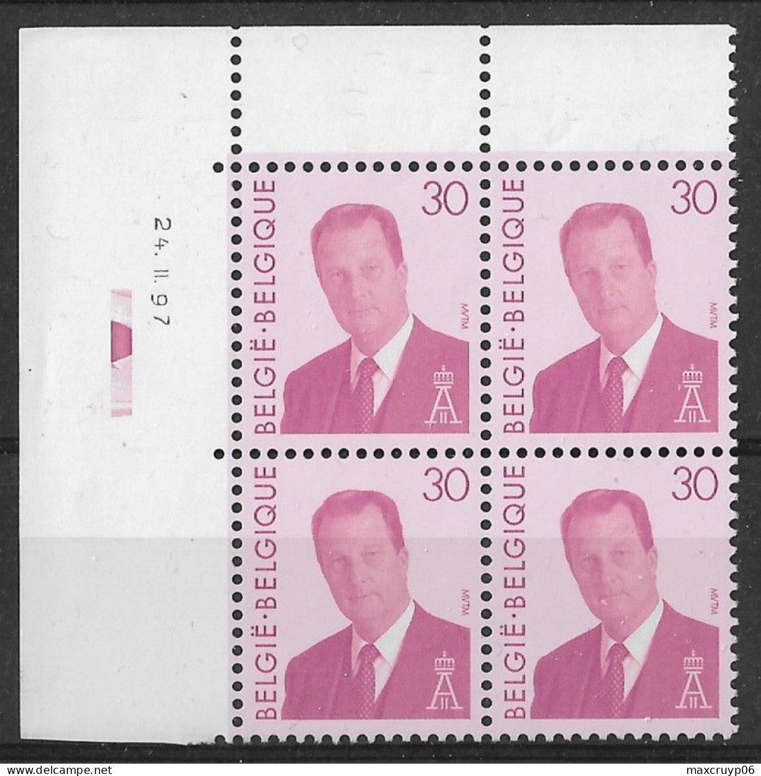 Bloc De 4 N° 2560** Avec CD Du 24.II.97 - 1993-2013 King Albert II (MVTM)