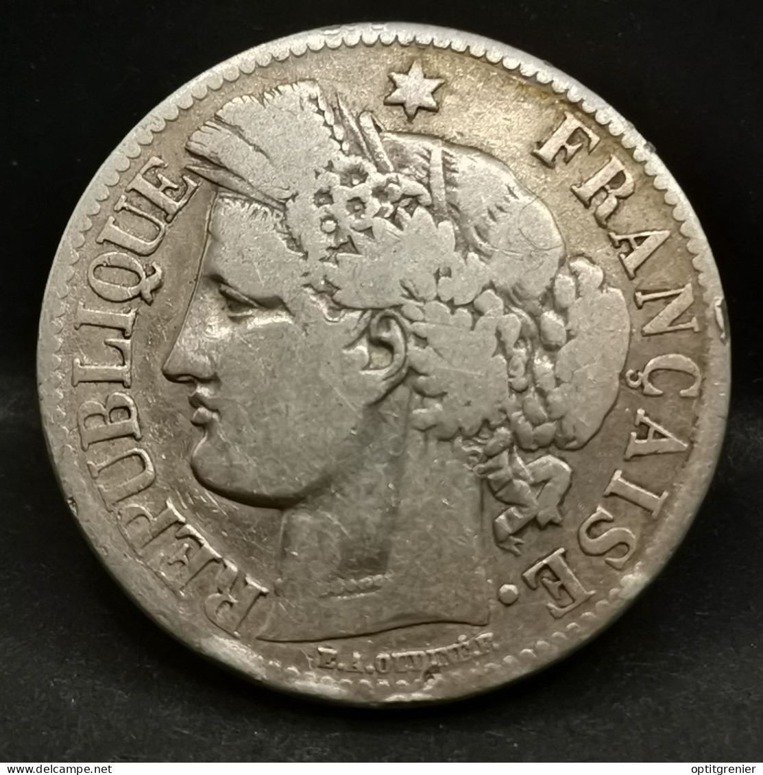 2 FRANCS CERES ARGENT 1871 PETIT A PARIS FRANCE / SILVER - 2 Francs