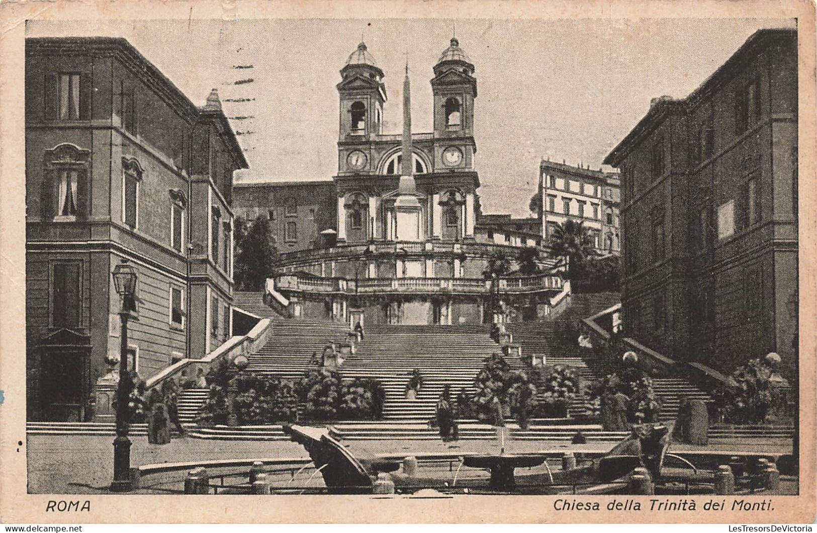 ITALIE - Roma - Chiesa Della Trinità Dei Monti - Vue Sur Un Escalier - Vue Générale - Carte Postale Ancienne - Churches