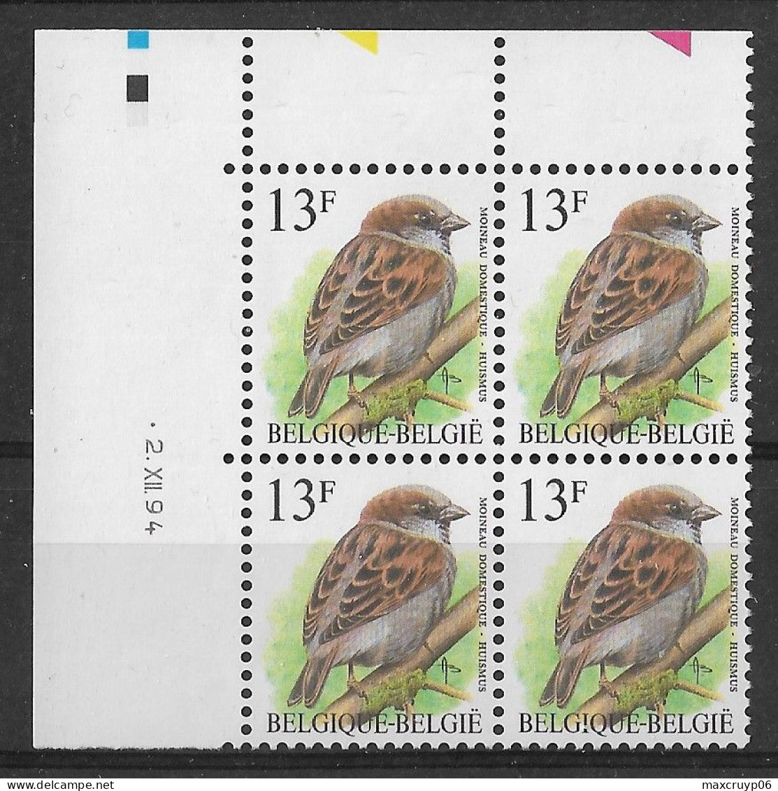 Bloc De 4 N° 2533** Avec CD Du 2.XII.94. - 1985-.. Pájaros (Buzin)