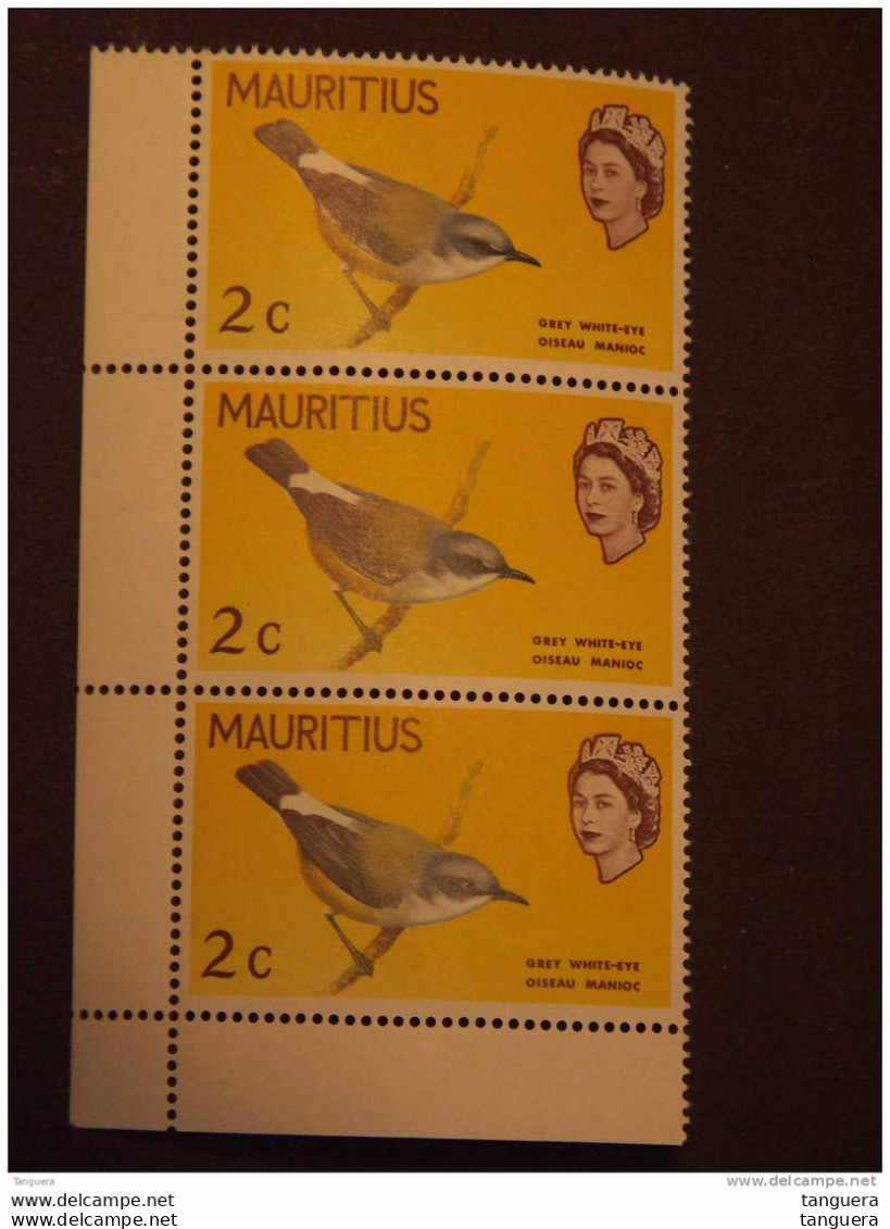 Mauritius Maurice 1965-67 Oiseau Manioc Vogels 3x Yv 266 MNH ** - Maurice (1968-...)