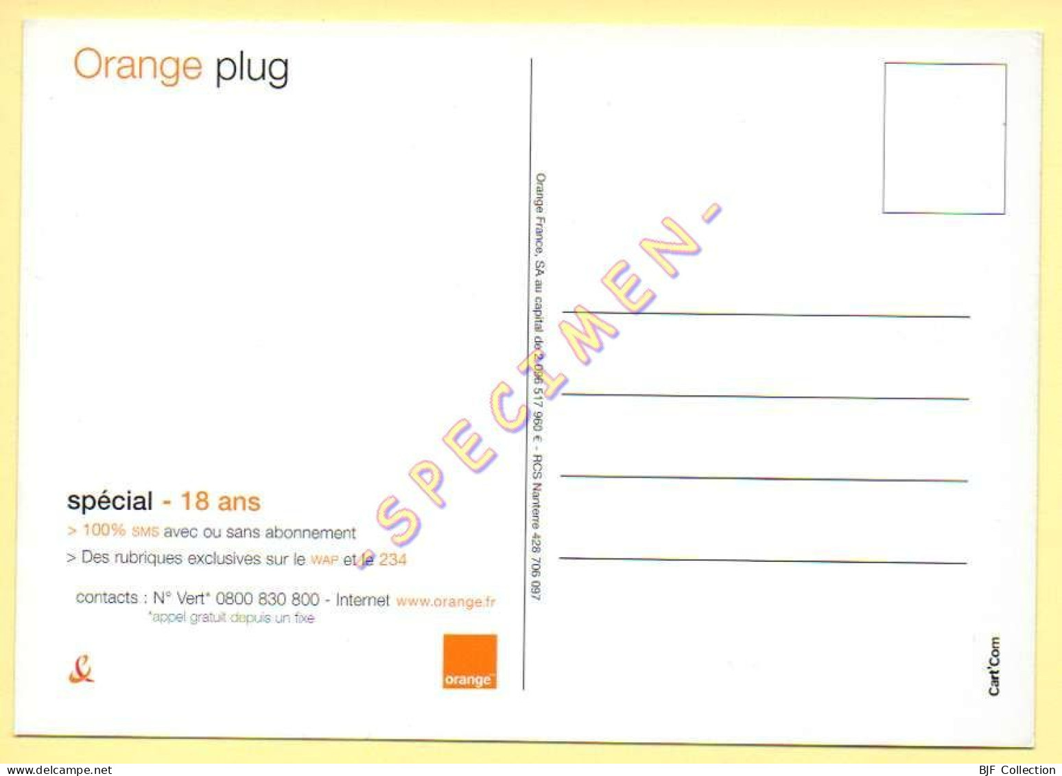 ORANGE PLUG – Spécial – 18 Ans – Internet/Téléphonie - Advertising