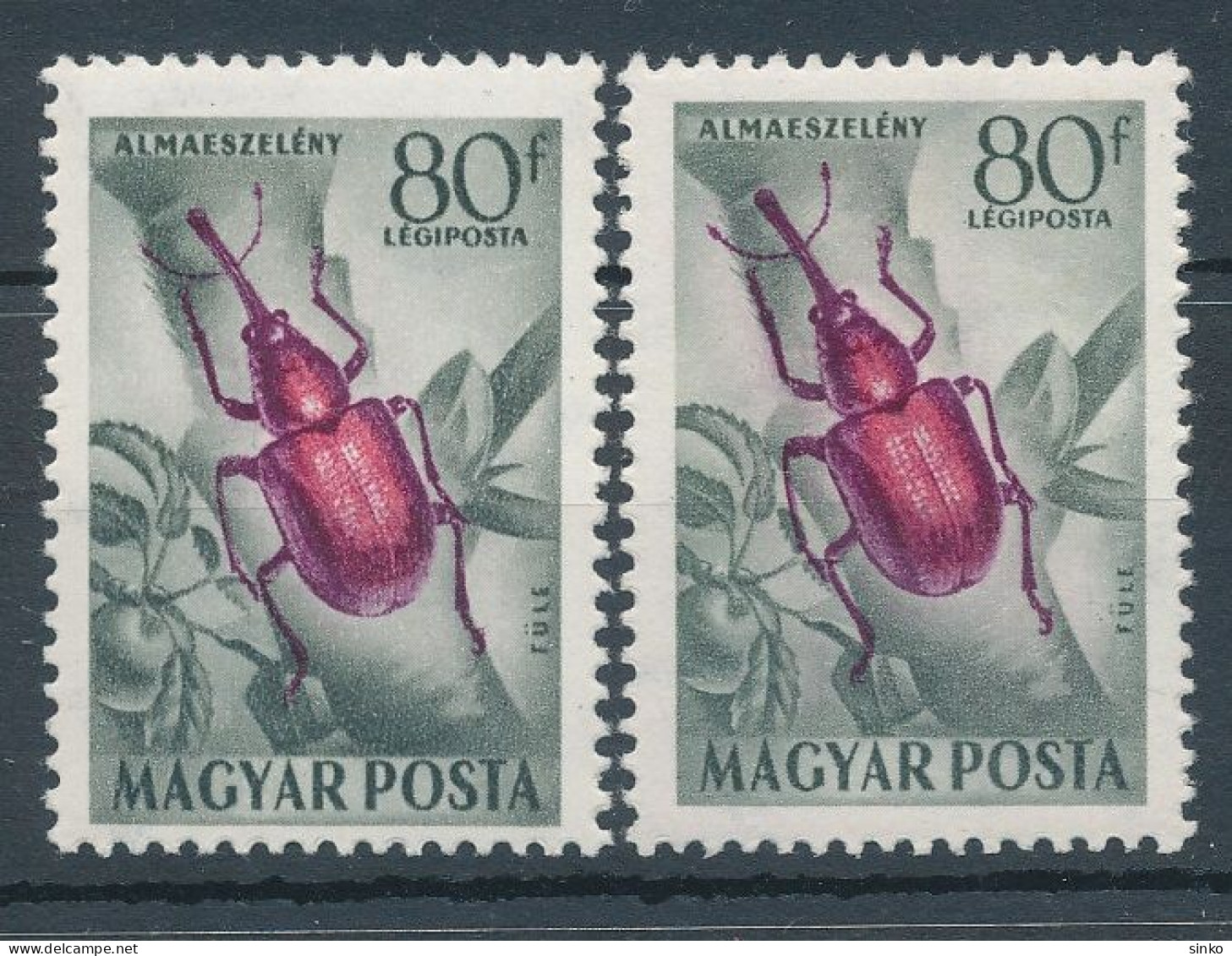 1954. Insects - L - Misprint - Variétés Et Curiosités