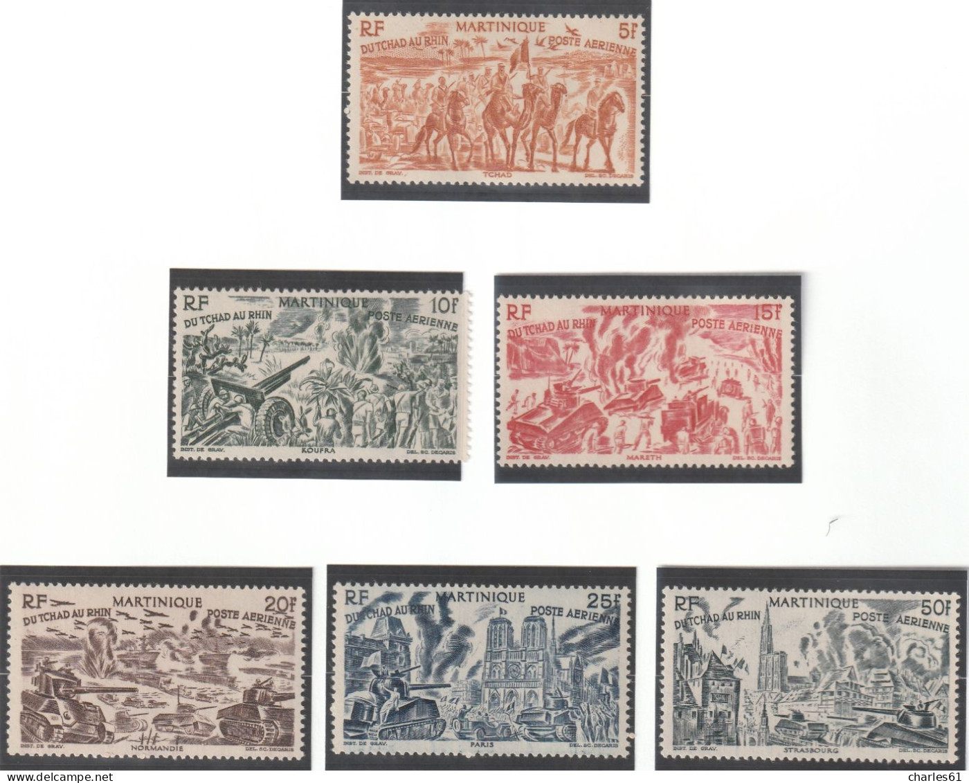 MARTINIQUE - LOT TIMBRES (1892-1947) neufs **/*/OBL : cote +1200€