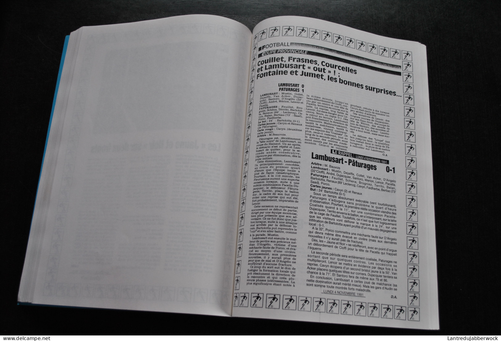 Lambusart s'était dans la presse 1991 Régionalisme Résultats sportif Football Basket Société Vie culturelle Sport Faits 