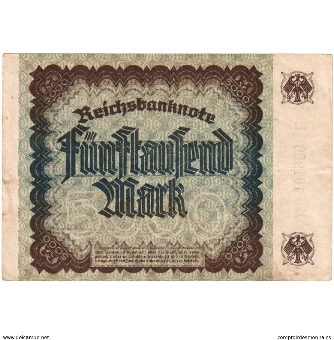 Allemagne, 5000 Mark, 1922, 1922-12-02, KM:81a, TTB - 5.000 Mark