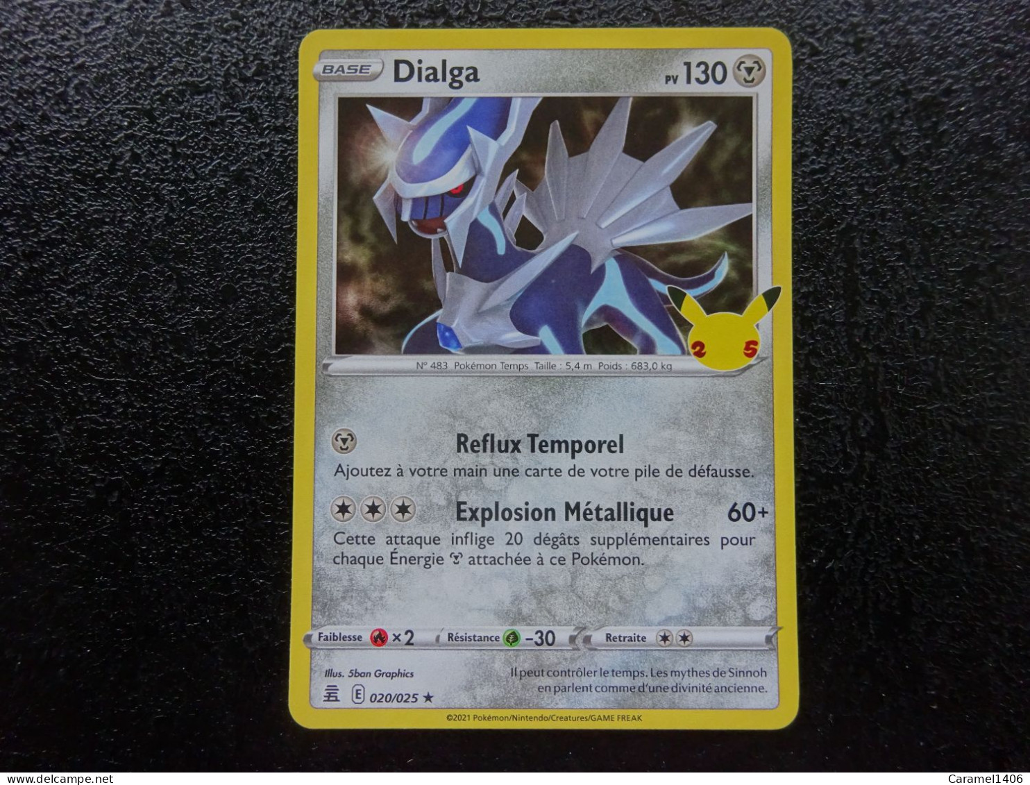 DIALGA 130 PV HOLOGRAPHIQUE 020/025  25 ANS COMME NEUVE - Other & Unclassified