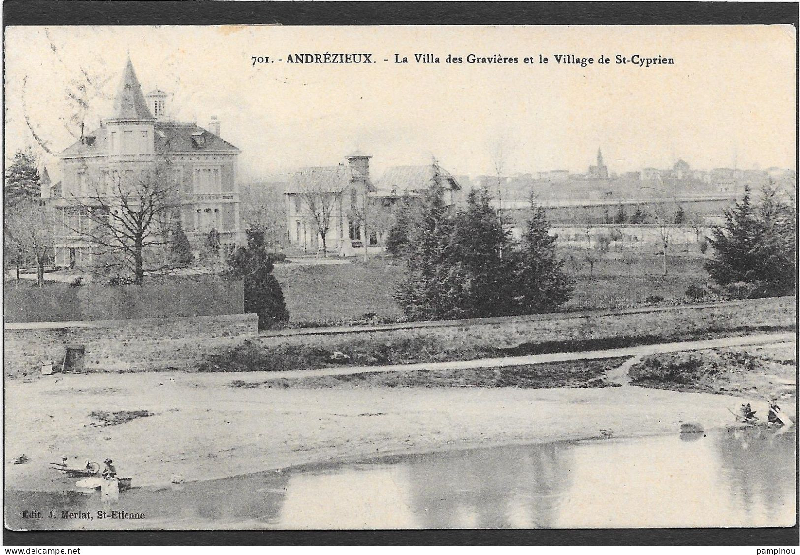 42 ANDREZIEUX - La Villa Des Gravières Et Village De St Cyprien - Andrézieux-Bouthéon