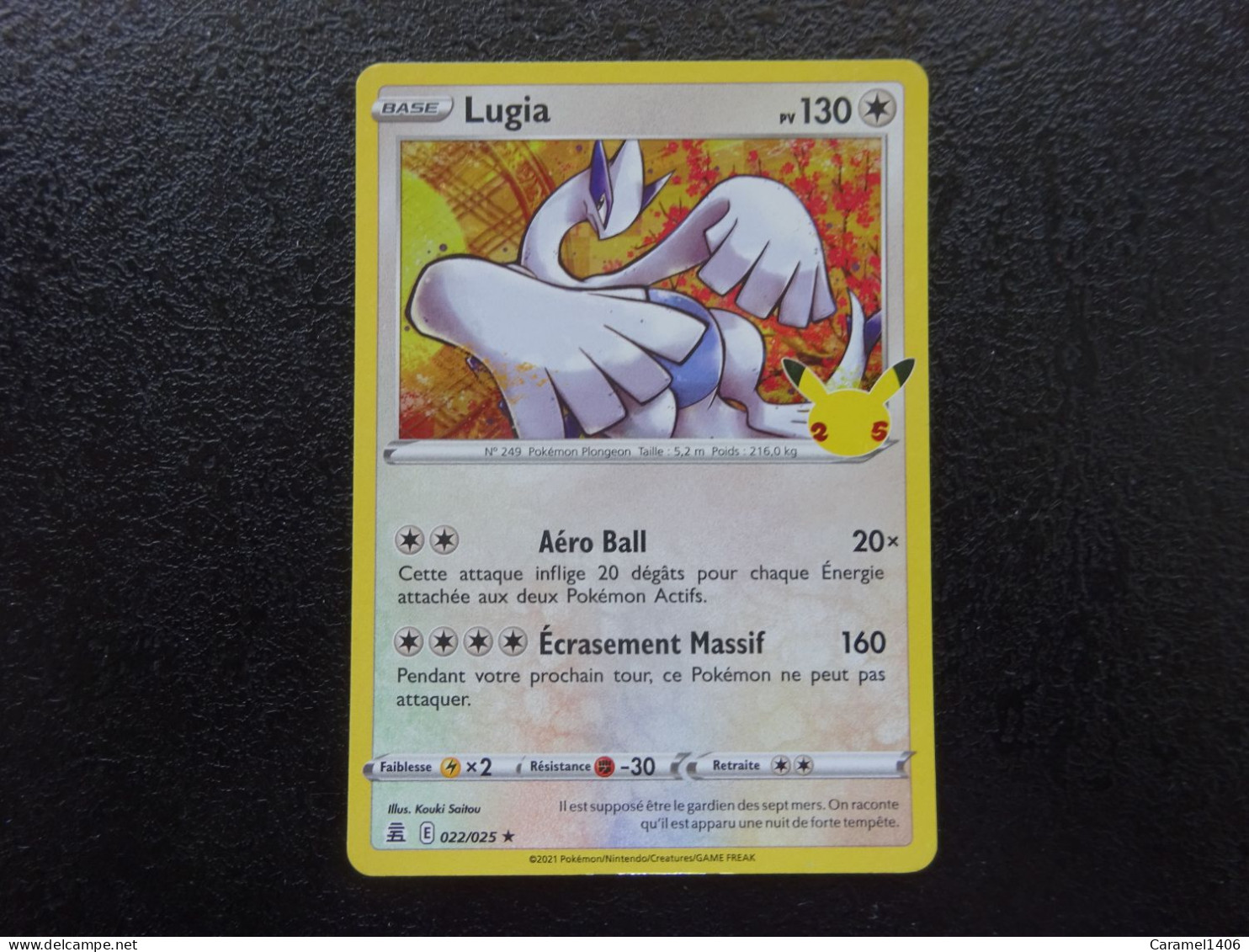 LUGIA 130 PV HOLOGRAPHIQUE 022/025  25 ANS COMME NEUVE - Autres & Non Classés