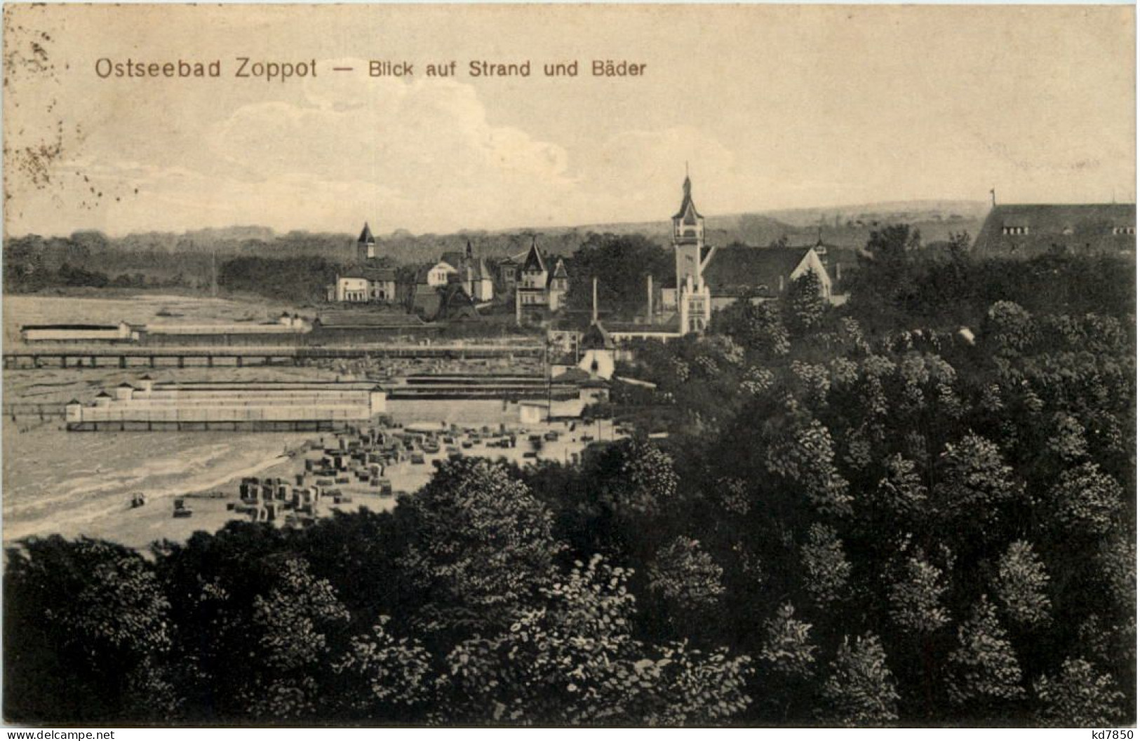 Ostseebad Zoppot - Blick Auf Strand - Danzig