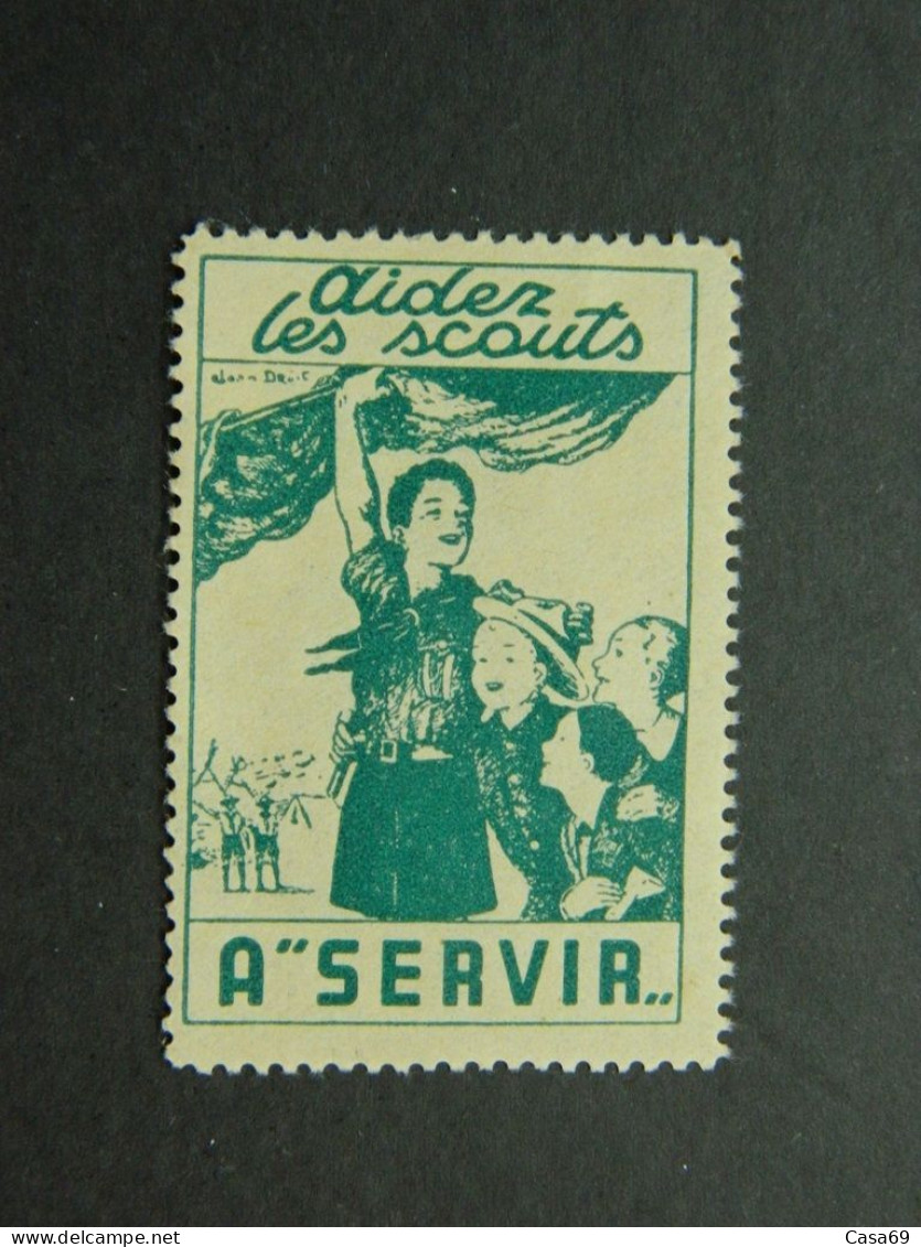 Vignette Aidez Les Scouts A Servir Belgique Poster Stamp Boy Scout Belgium - Otros & Sin Clasificación