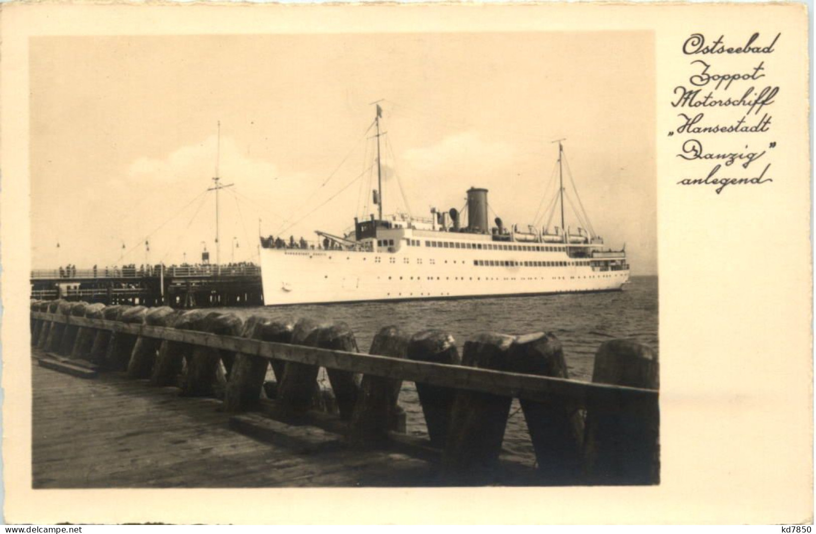 Ostseebad Zoppot - Motorschiff Hansestadt Danzig - Danzig