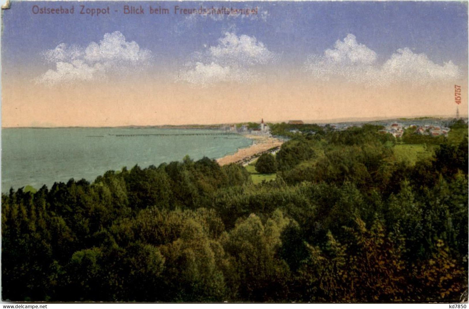 Ostseebad Zoppot - Blick Beim Freundschaftsempel - Danzig