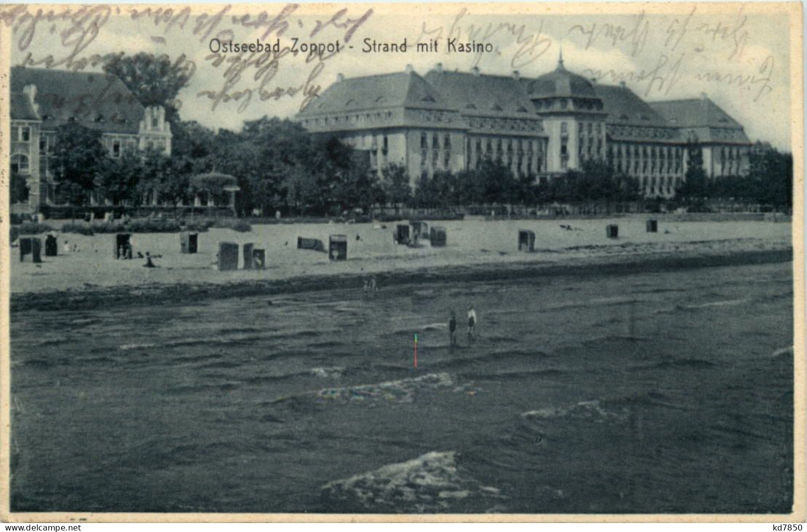 Ostseebad Zoppot - Strand Mit Kasino - Danzig