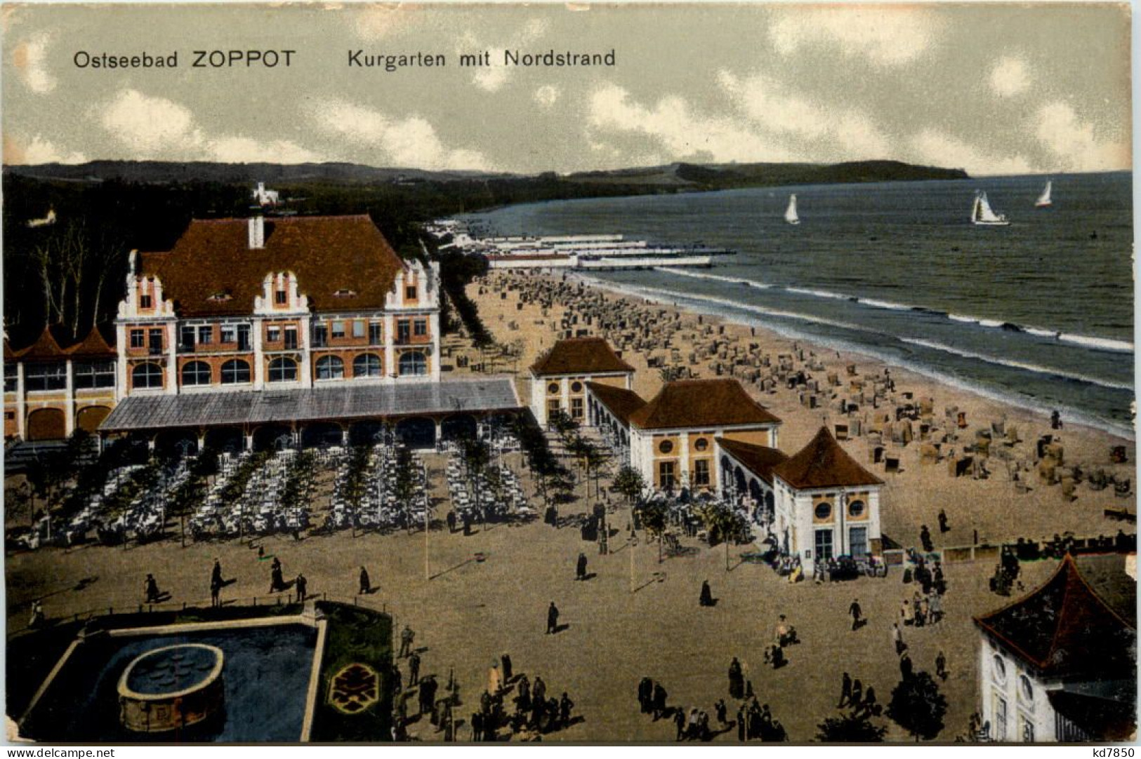 Ostseebad Zoppot - Kurgarten Mit Nordstrand - Danzig