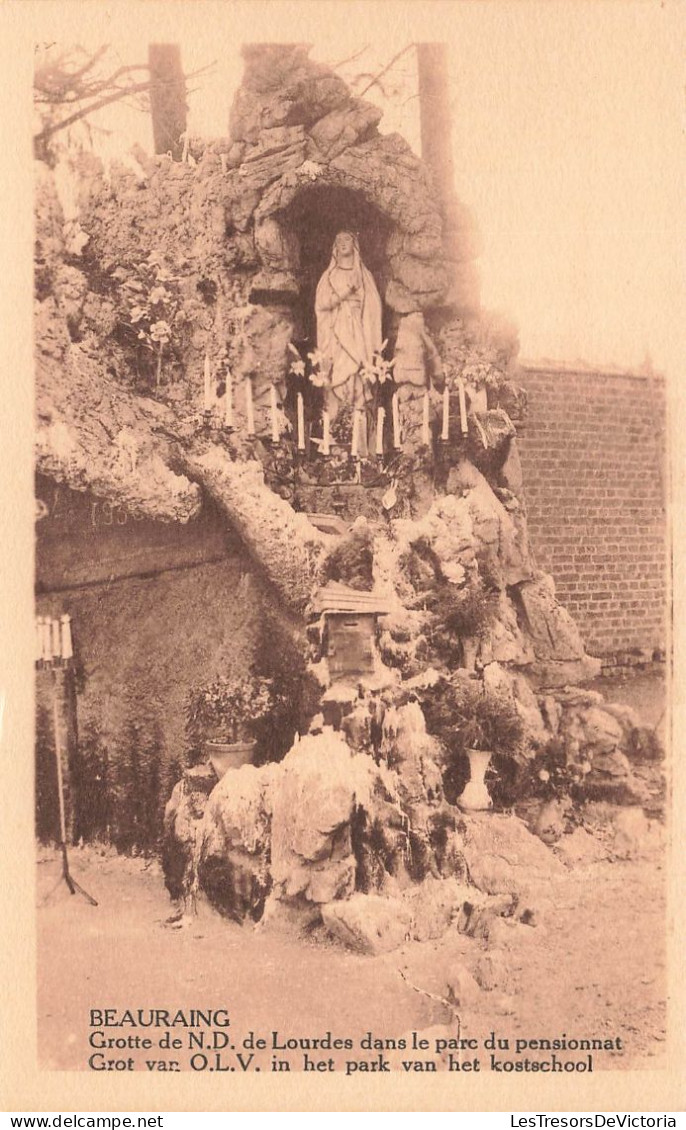 BELGIQUE - Beauraing - Grotte De Notre Dame De Lourdes Dans Le Parc Du Pensionnat - Carte Postale Ancienne - Beauraing