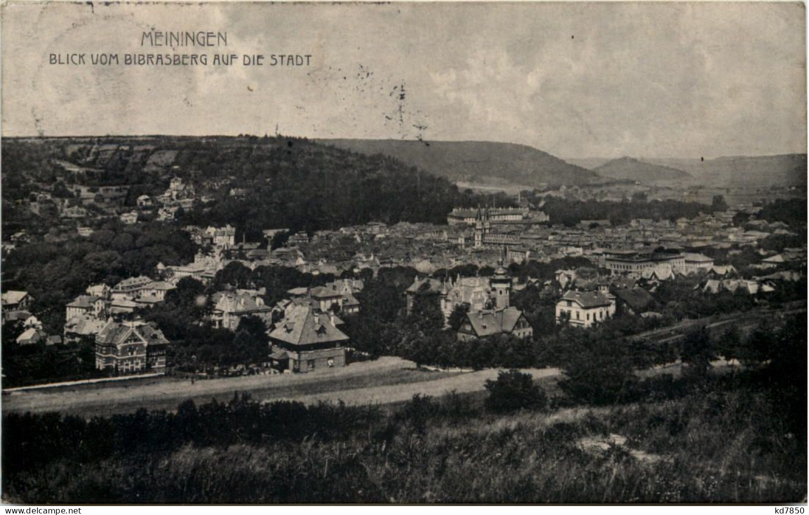 Meiningen, Blick Vom Bibrasberg Auf Die Stadt - Meiningen