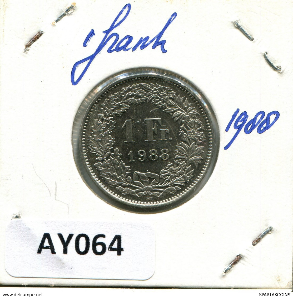 1 FRANC 1988 B SWITZERLAND Coin #AY064.3.U.A - Autres & Non Classés