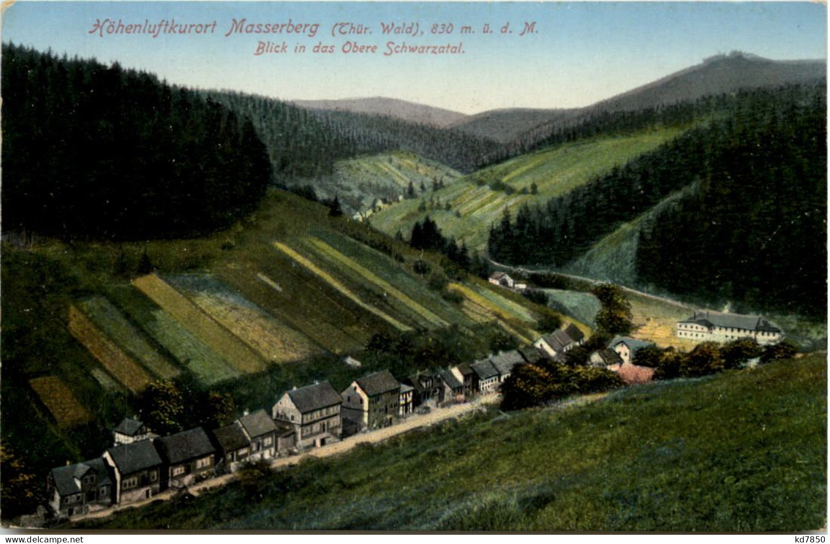 Kurort Masserberg, Blick In Das Obere Schwarzatal - Masserberg