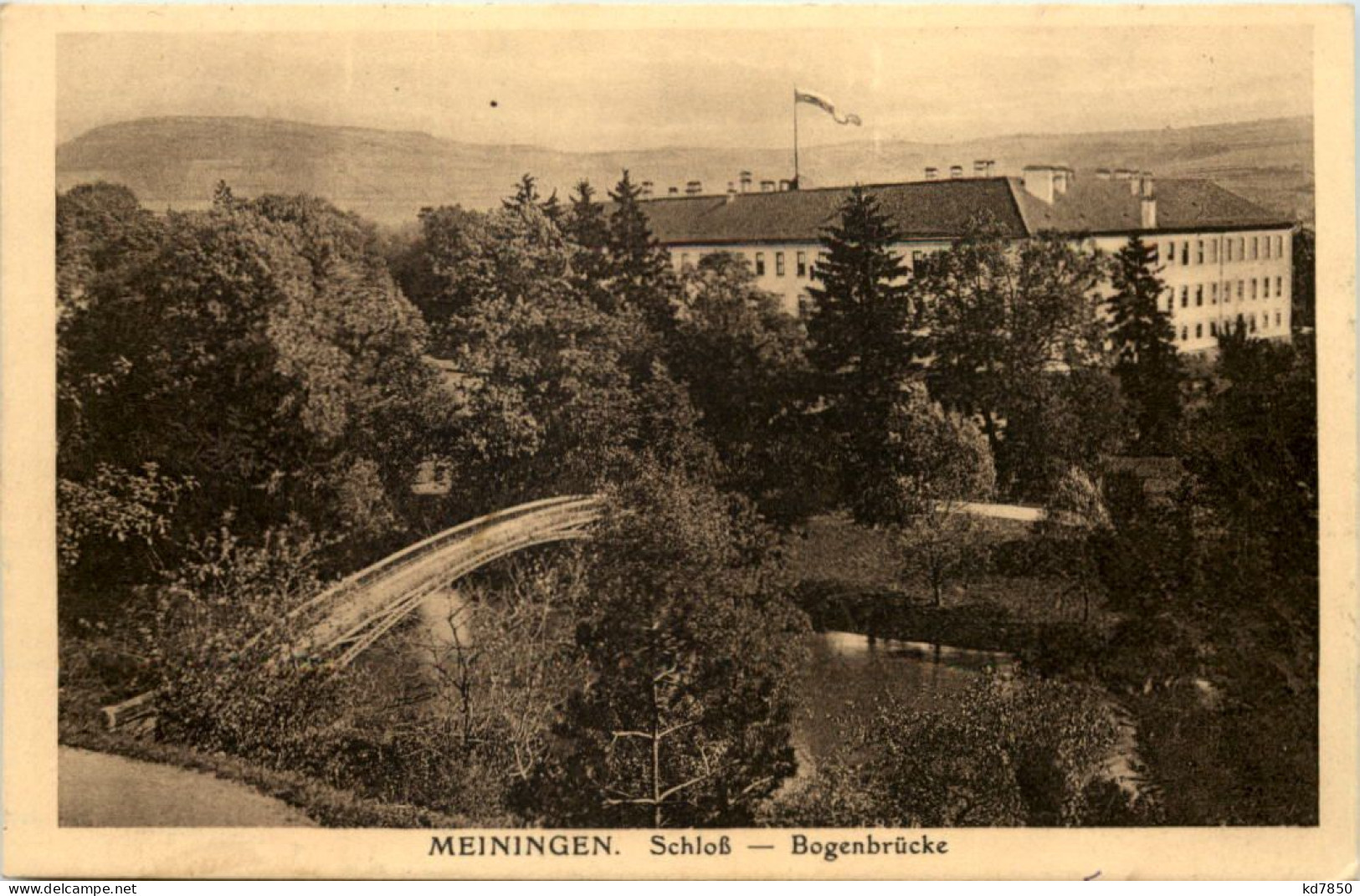 Meiningen, Schloss - Bogenbrücke - Meiningen