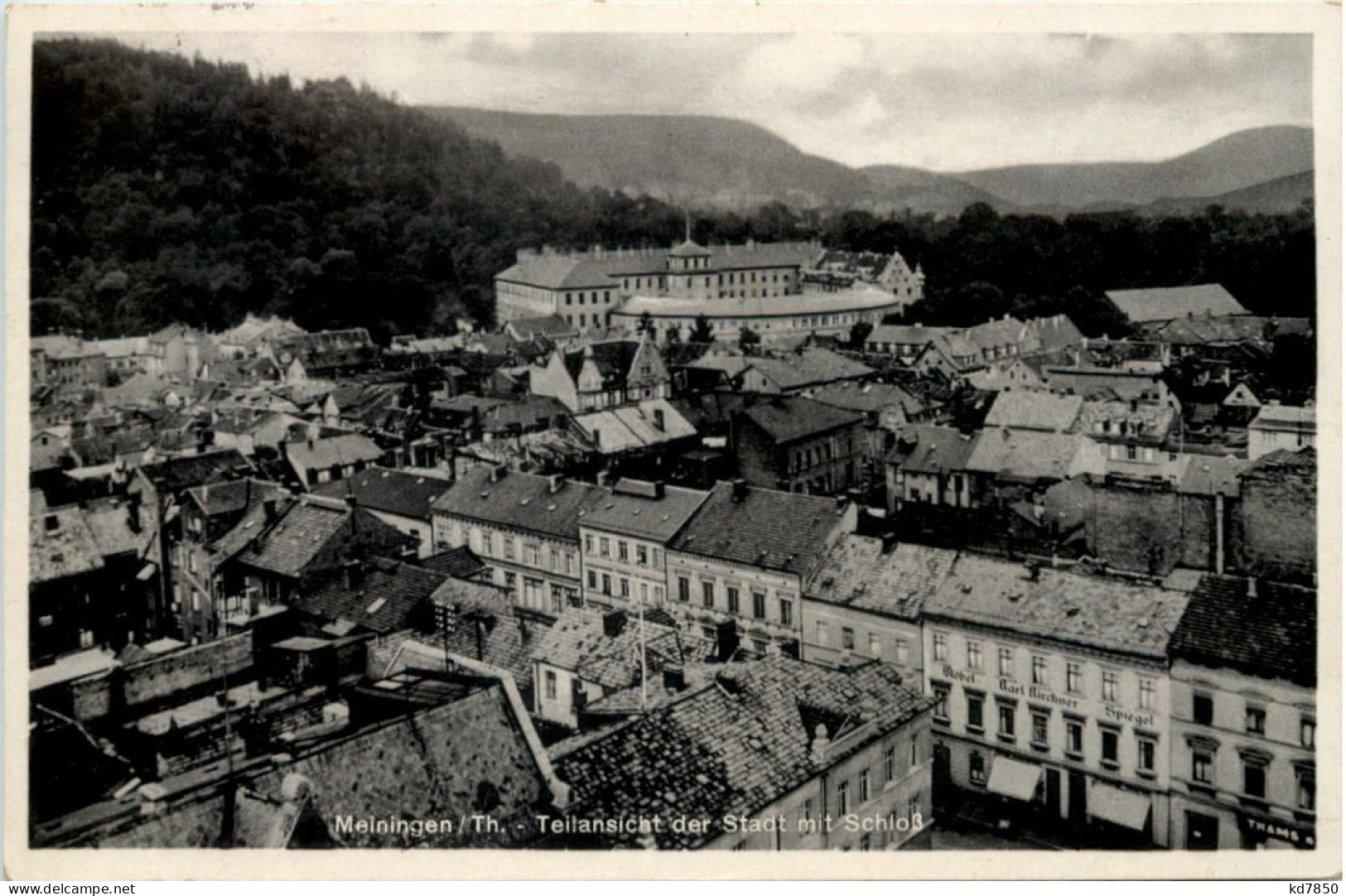 Meiningen, Teilansicht Der Stadt Mit Schloss - Meiningen